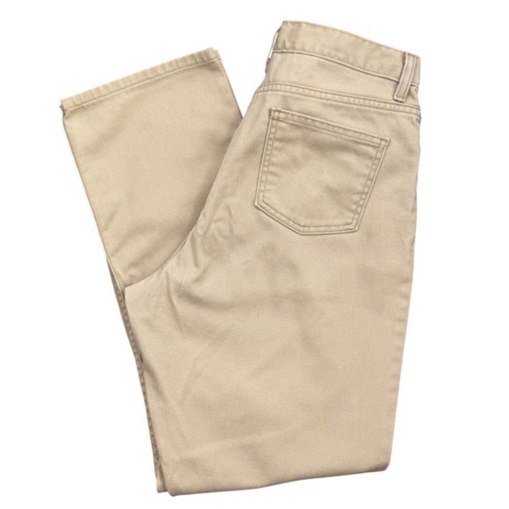 A3 L.L. Bean Womens 12‎ Reg Relaxed Fit Beige Cotton Jeans Everyday Casual